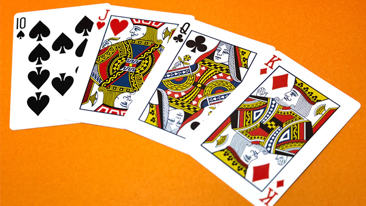Butterfly Worker Marked Playing Cards Orange Cartamundi - Image 4