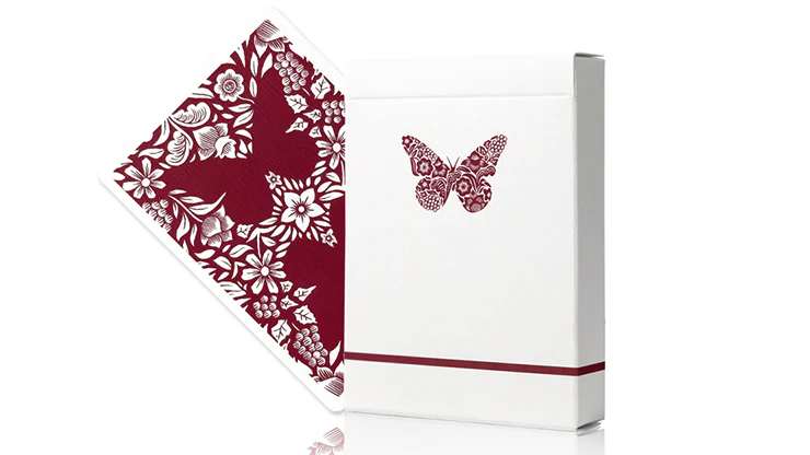 Butterfly Worker Marked Playing Cards Red Cartamundi