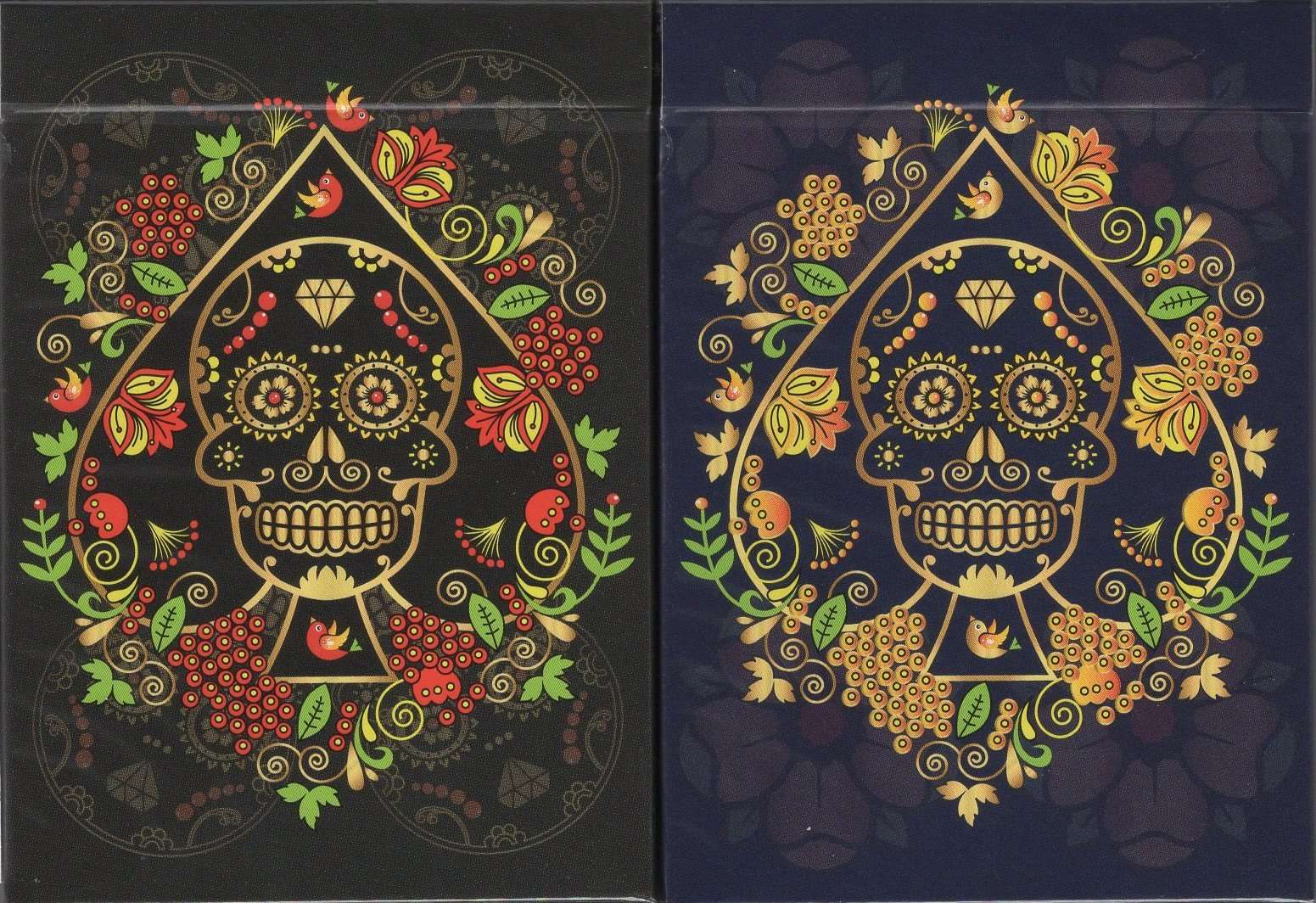 Calaveras de Azúcar Playing Cards USPCC - Black & Blue