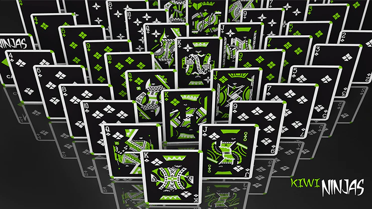 Cardistry Ninjas Kiwi Green Playing Cards USPCC - Image 2