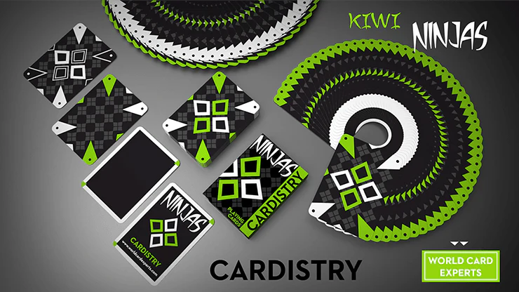 Cardistry Ninjas Kiwi Green Playing Cards USPCC - Image 6