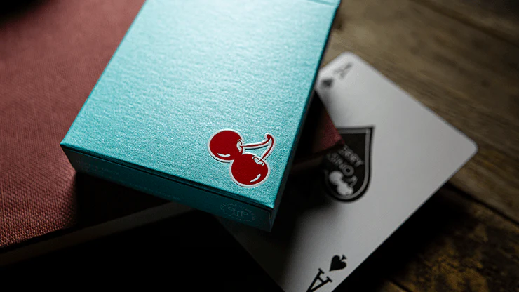 Cherry Casino House Deck Tropicana Teal Playing Cards USPCC - Image 6