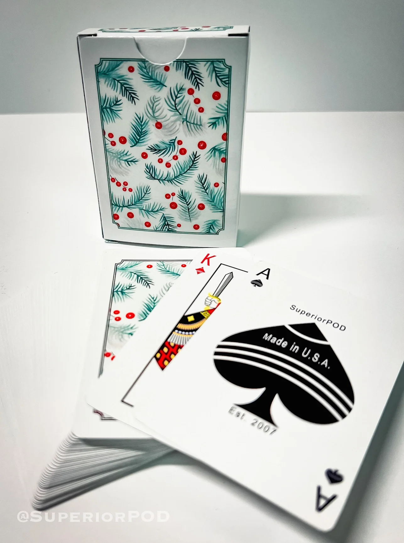 Christmas Holly Playing Cards - Image 4