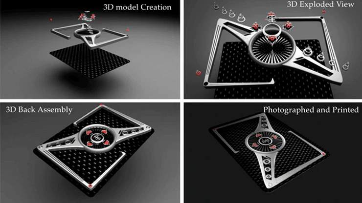Chrome Kings Carbon Foil Box Playing Cards USPCC - Image 3