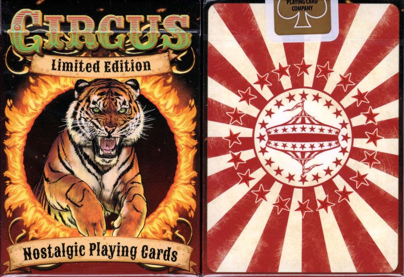 Circus Nostalgic Red Gilded Playing Cards USPCC