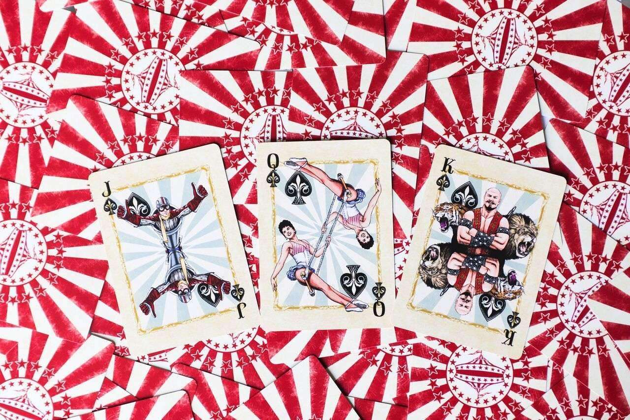 Circus Nostalgic Red Gilded Playing Cards USPCC - Image 10