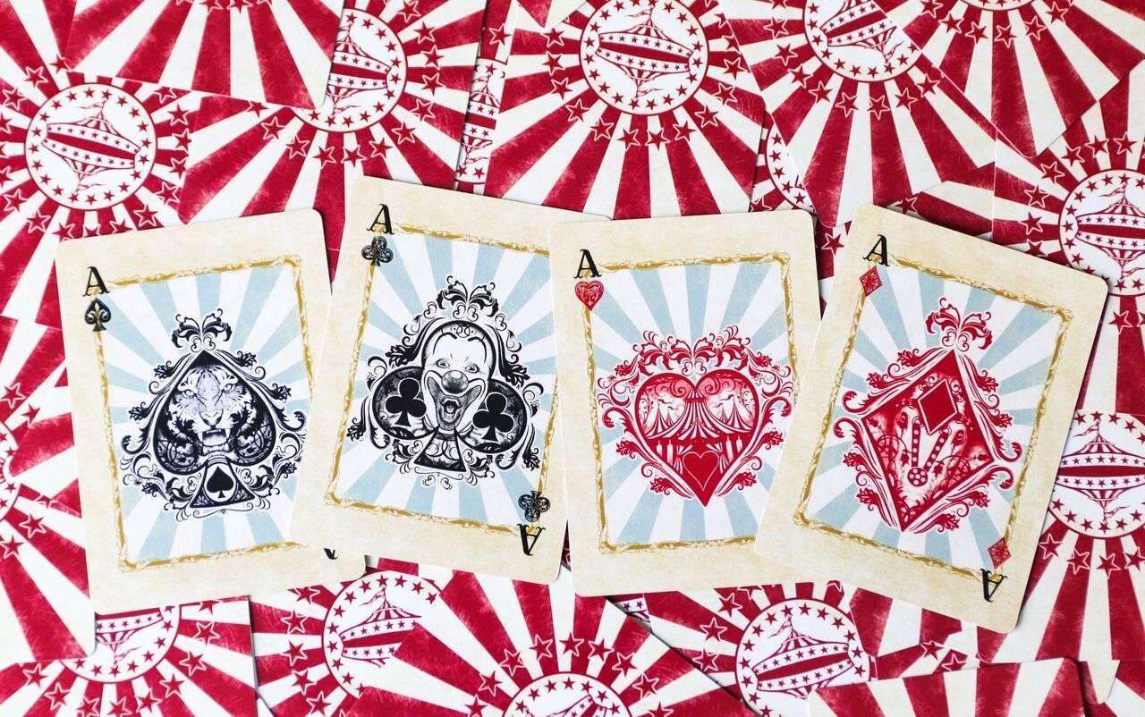 Circus Nostalgic Red Gilded Playing Cards USPCC - Image 13