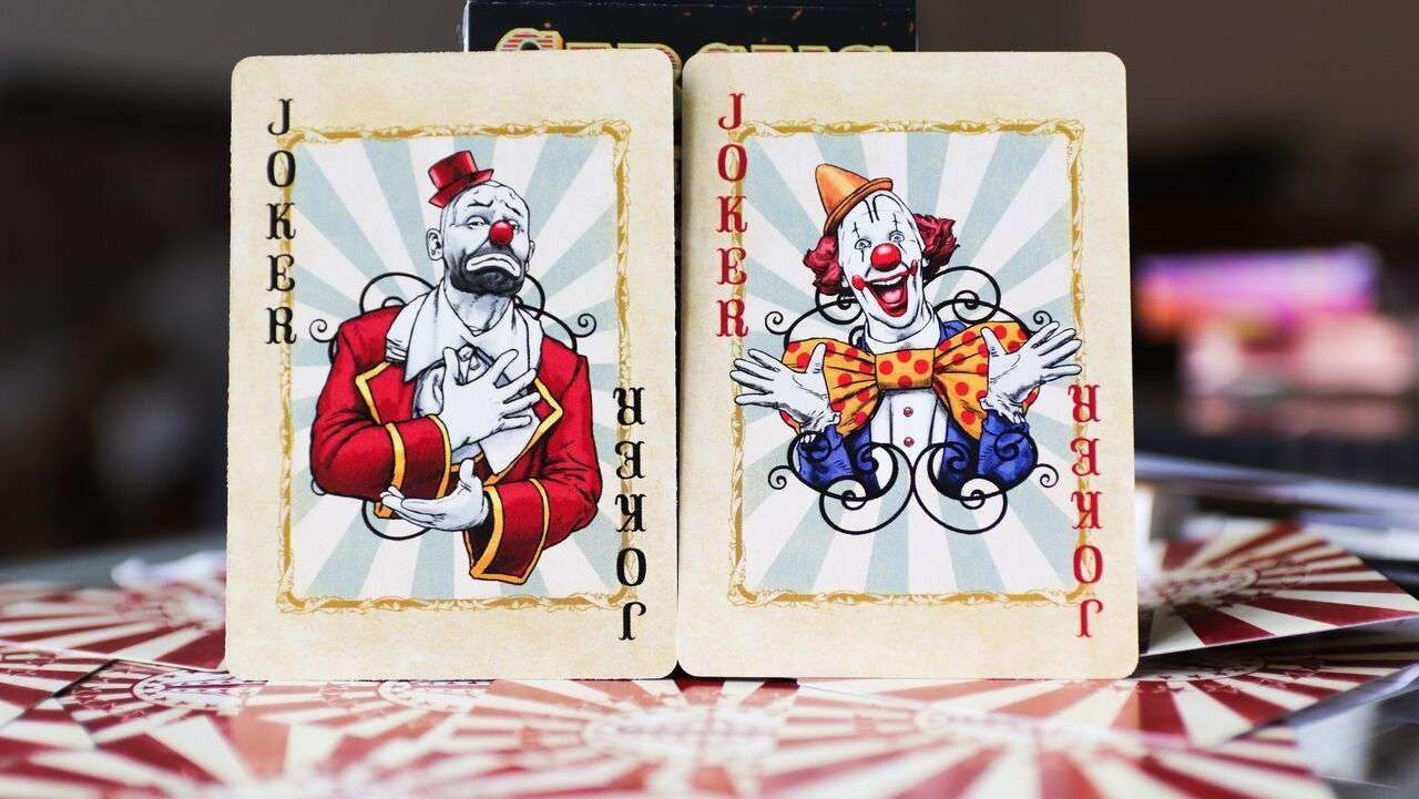 Circus Nostalgic Red Gilded Playing Cards USPCC - Image 14