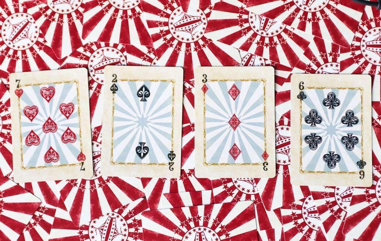 Circus Nostalgic Red Gilded Playing Cards USPCC - Image 8