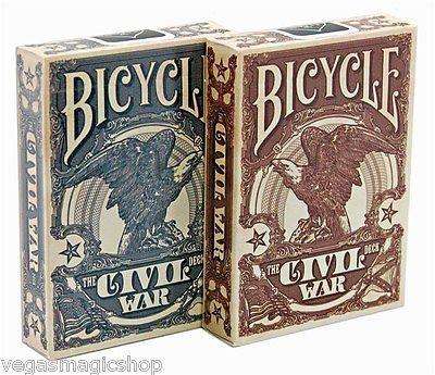 Civil War Red & Blue Deck Set Bicycle Playing Cards - Image 2