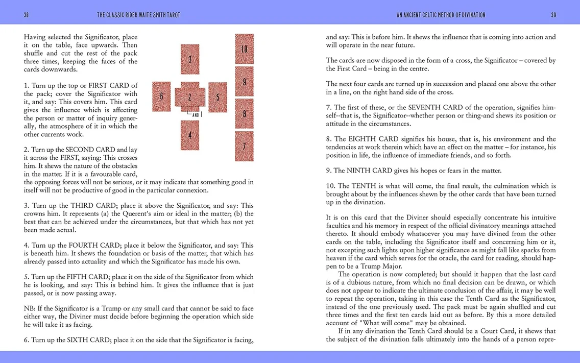Classic Rider Waite Smith Tarot Book & Card Deck - Image 3