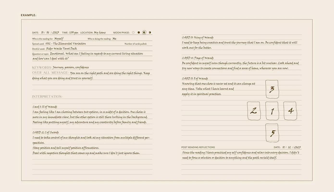 Complete Tarot & Oracle Journal by Selena Moon - Foiled & Gilded - Image 4
