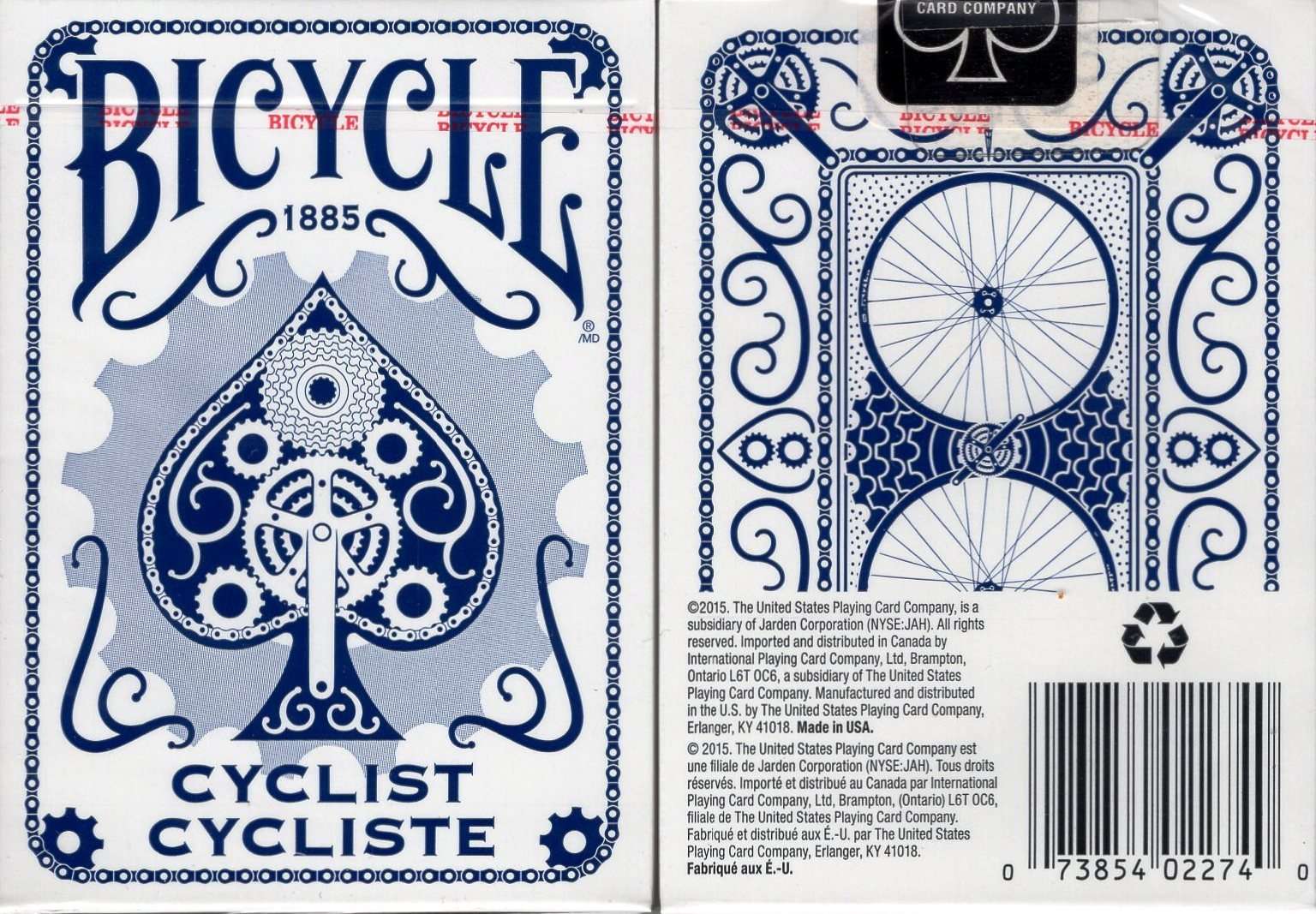 Cyclist Blue Bicycle Playing Cards