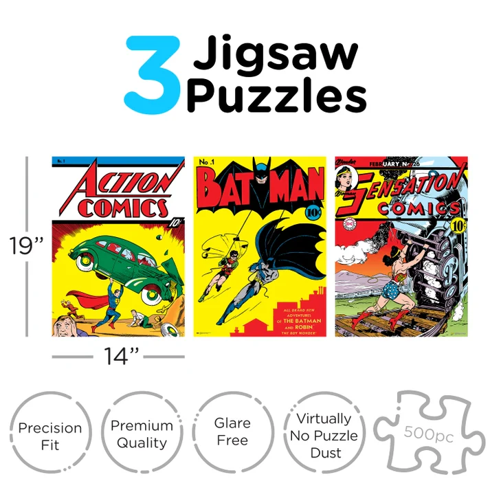 Dc Comics 3 X 500 Piece Jigsaw Puzzle Set - Image 2