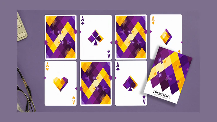 Diamon No 14 Purple Star Playing Cards USPCC - Image 2