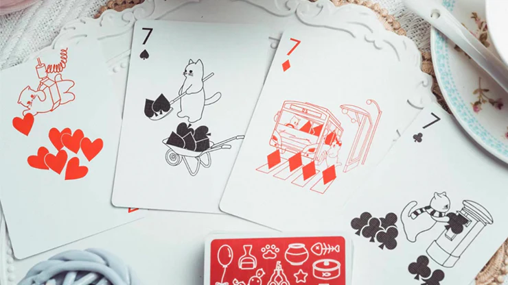 Diary of Kitten and Puppy - Kitten Orange Edition Playing Cards - Image 2
