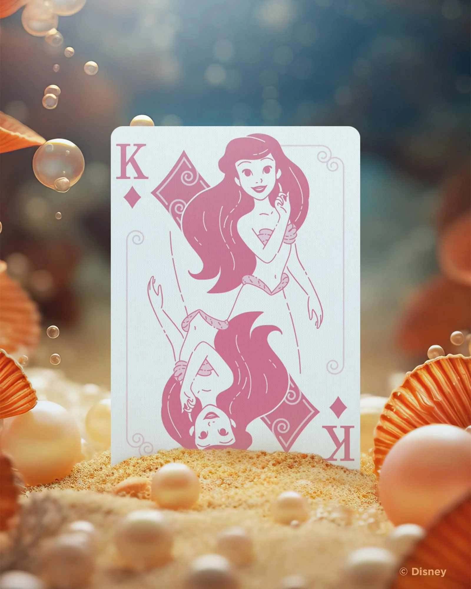 Disney Princess Inspired Pink Bicycle Playing Cards - Image 9