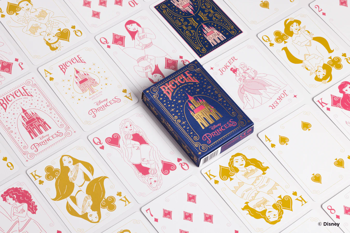 Disney Princess Inspired Navy Bicycle Playing Cards - Image 7