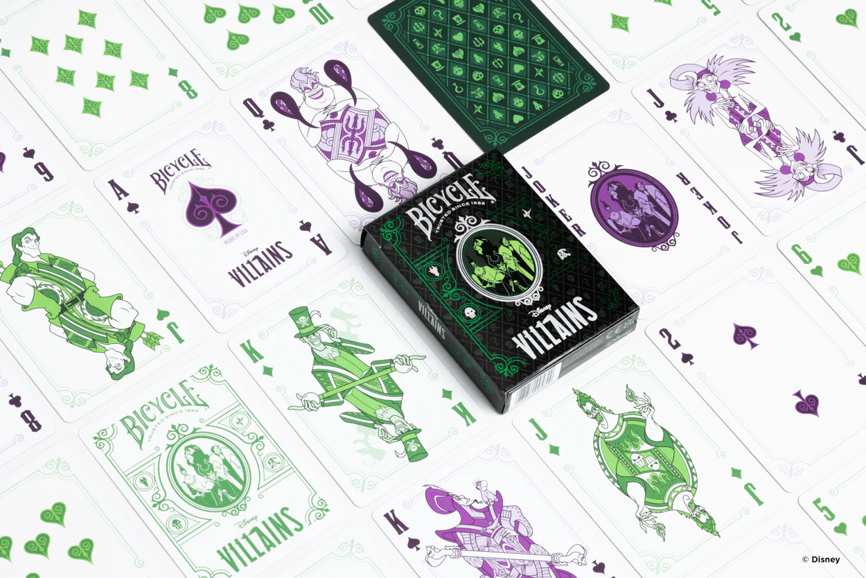 Disney Villains Inspired Green Bicycle Playing Cards - Image 3