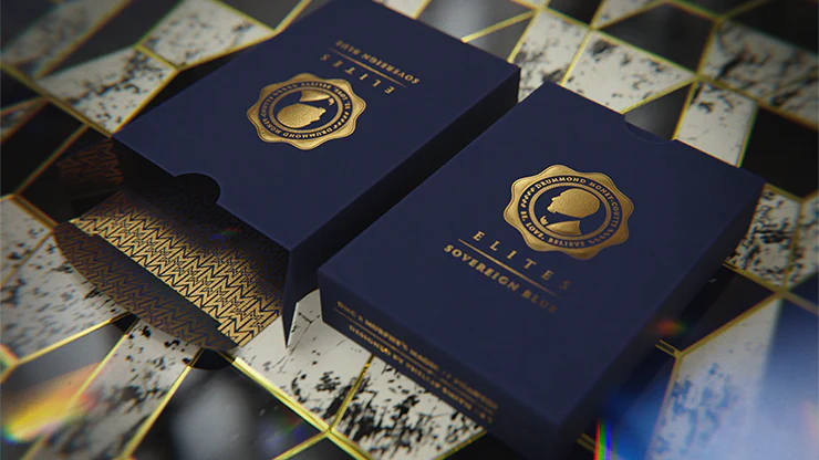 DMC Elites v4 Sovereign Blue Marked Playing Cards - Image 3