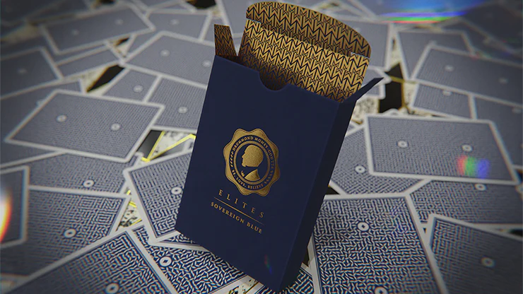 DMC Elites v4 Sovereign Blue Marked Playing Cards - Image 5