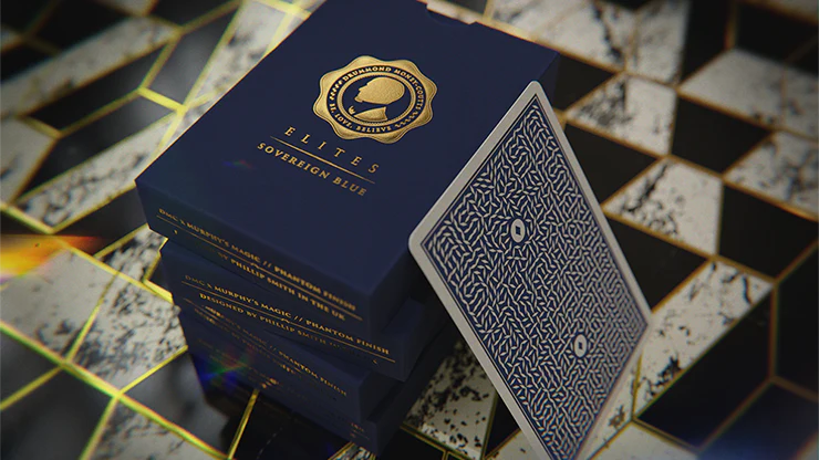 DMC Elites v4 Sovereign Blue Marked Playing Cards - Image 7