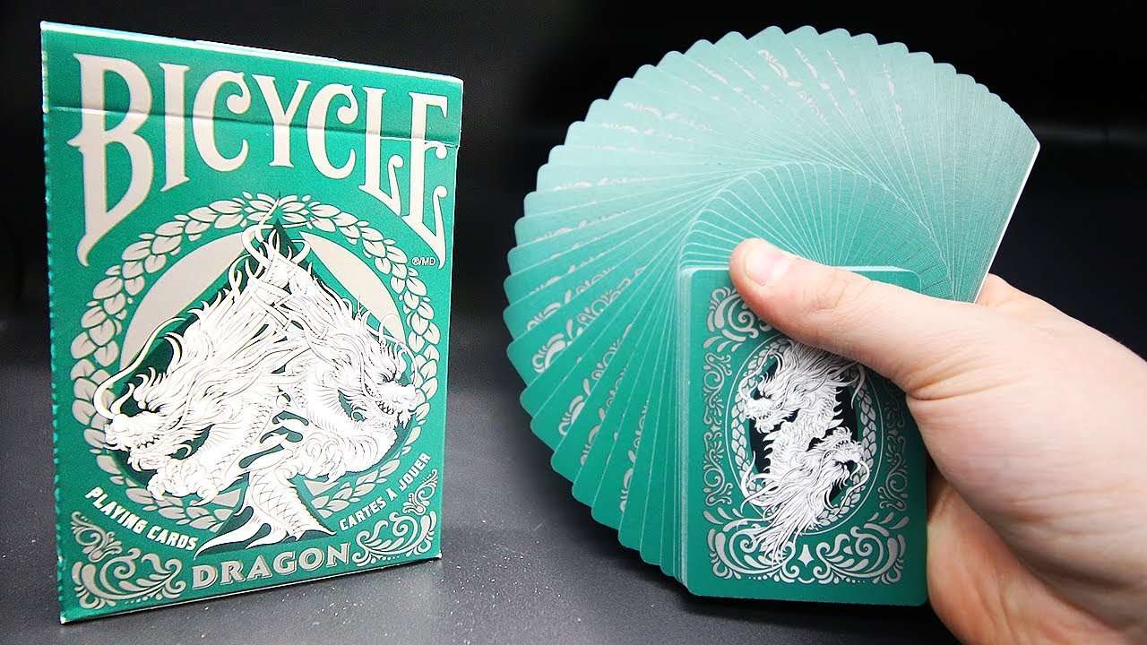 Dragon Bicycle Green Playing Cards - Image 2