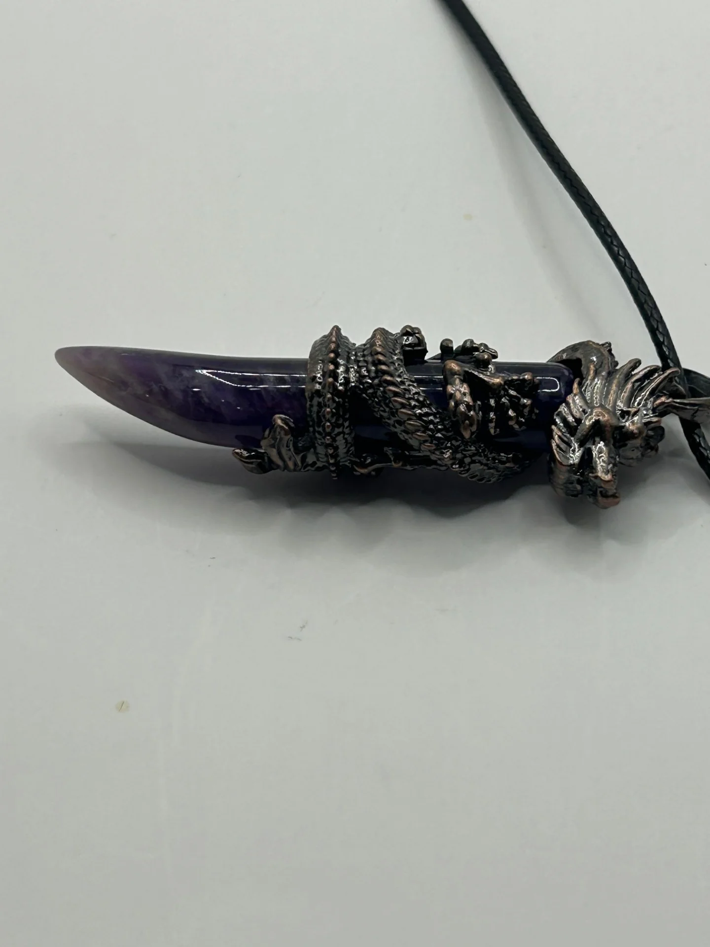 Dragon Pendant Necklace in Amethyst - Image 3
