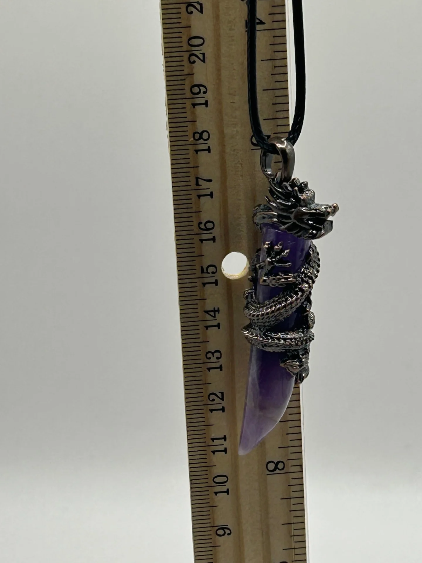 Dragon Pendant Necklace in Amethyst - Image 3