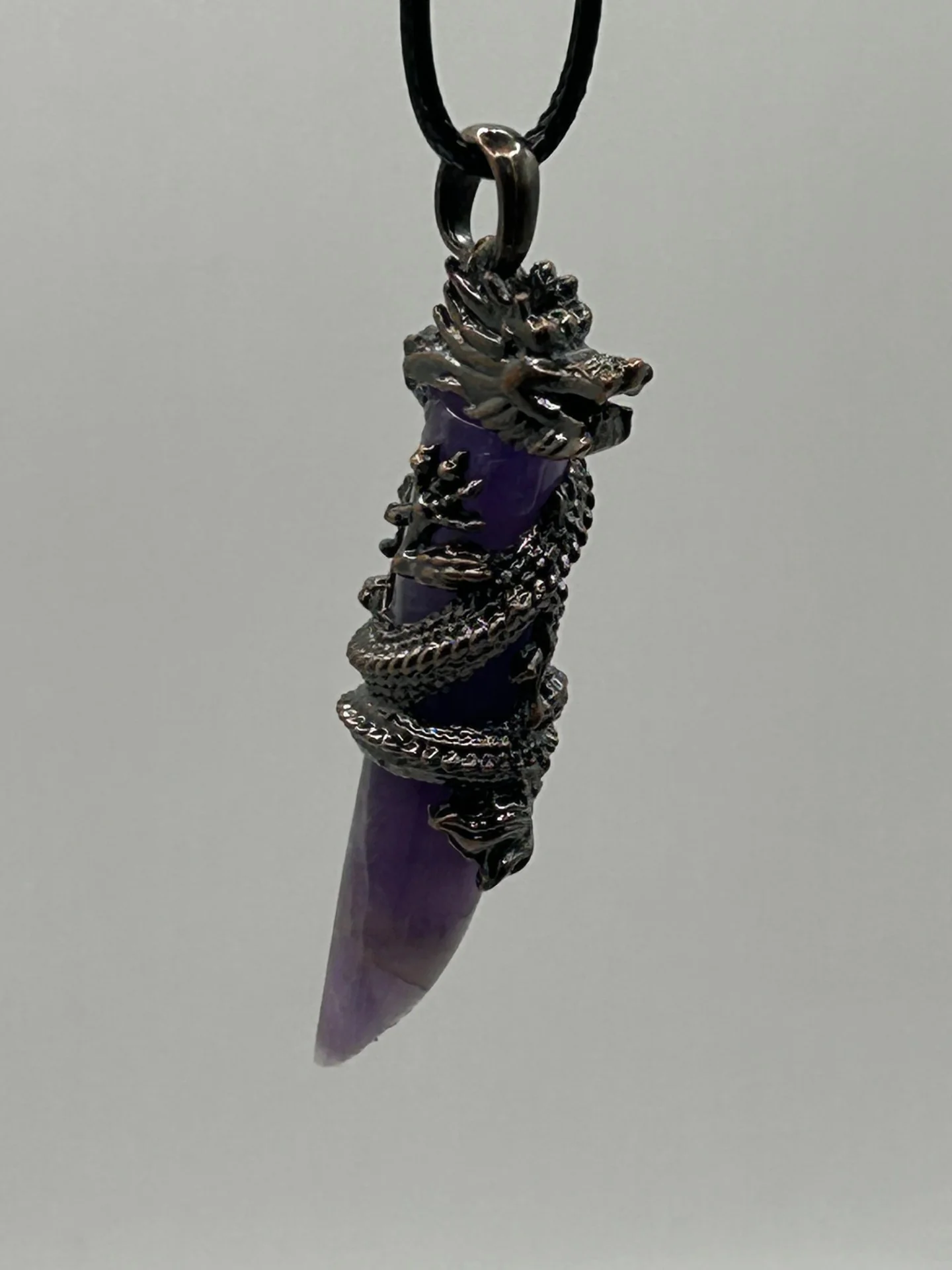 Dragon Pendant Necklace in Amethyst - Image 5
