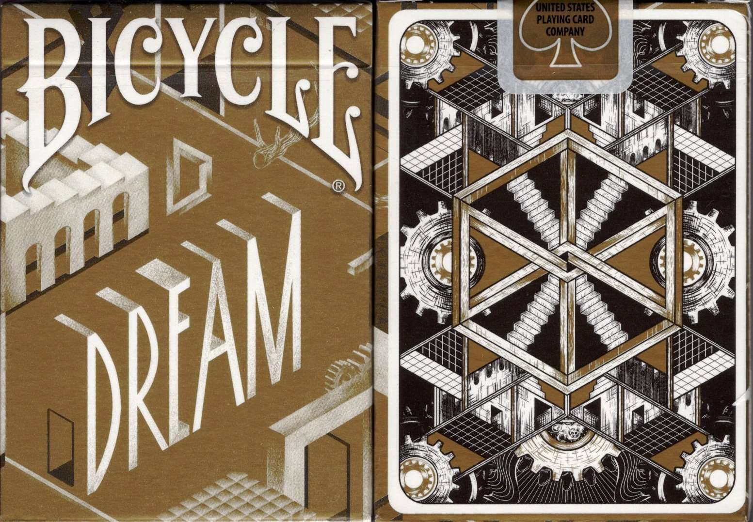 Dream Gold Bicycle Playing Cards
