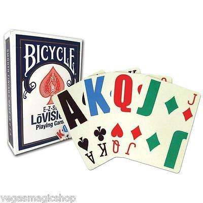 E-Z See Lo Vision Red & Blue 2 Deck Set Bicycle Playing Cards - Image 3