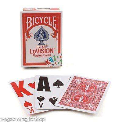 E-Z See Lo Vision Red & Blue 2 Deck Set Bicycle Playing Cards - Image 4