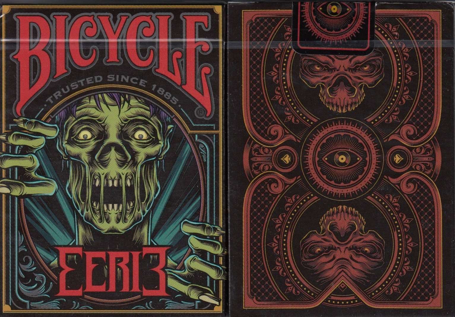 Eerie Bicycle Playing Cards - Red & Purple - Image 2