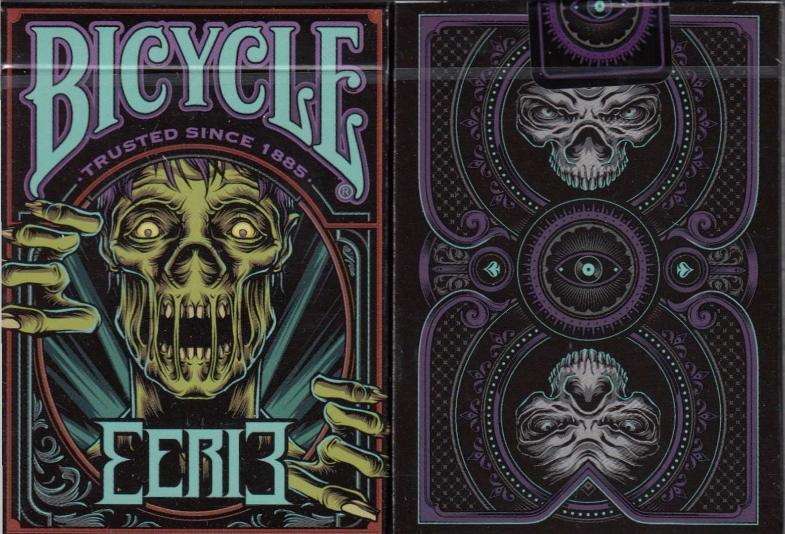 Eerie Bicycle Playing Cards - Red & Purple - Image 3