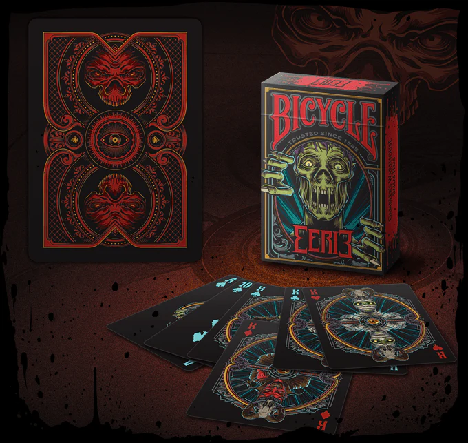 Eerie Bicycle Playing Cards - Red & Purple - Image 4