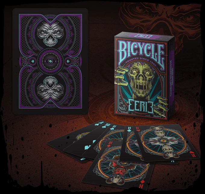 Eerie Bicycle Playing Cards - Red & Purple - Image 5