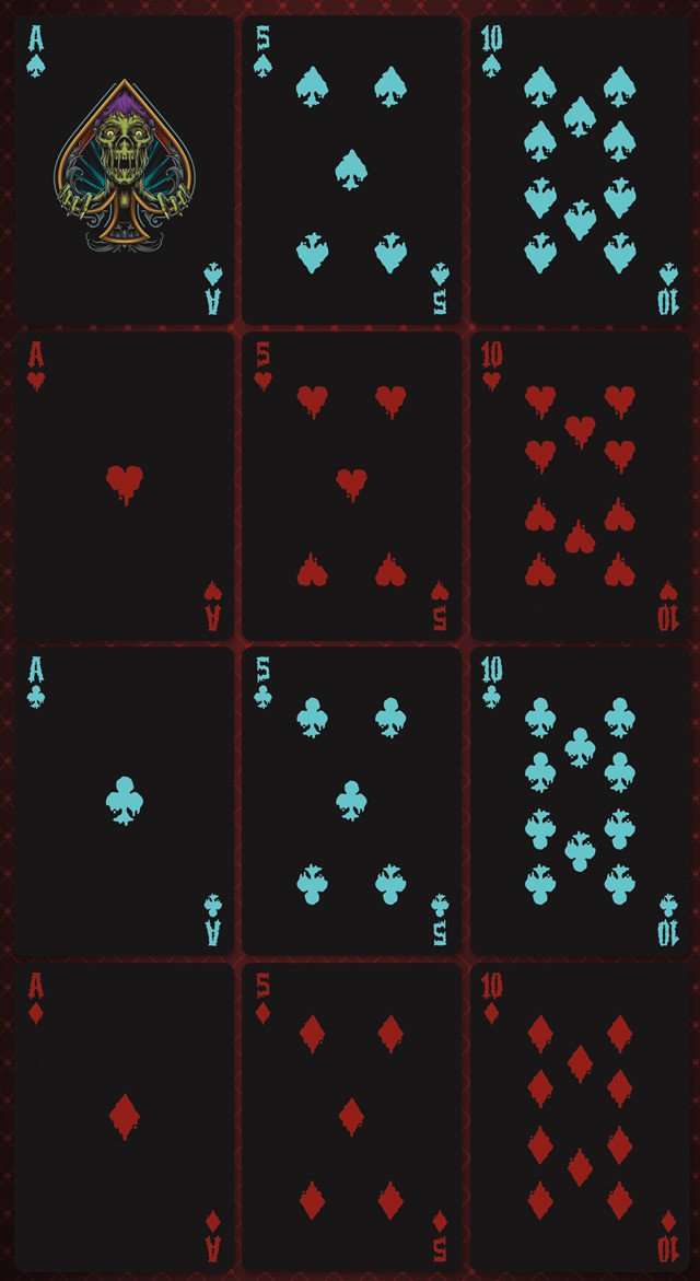 Eerie Bicycle Playing Cards - Red & Purple - Image 7