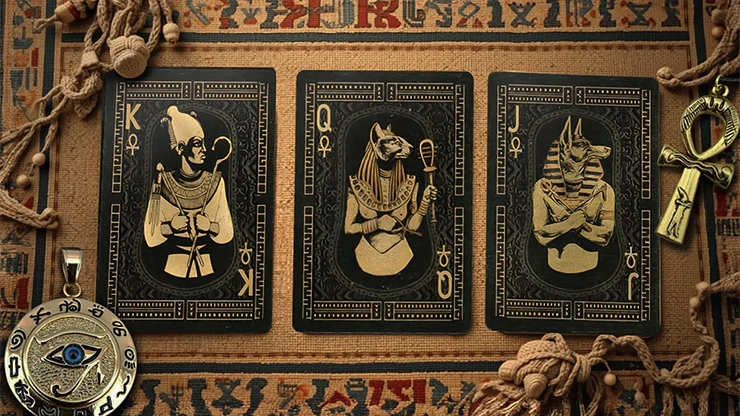 Egypt Mythology Black Edition Playing Cards - Dark Gray - Image 2