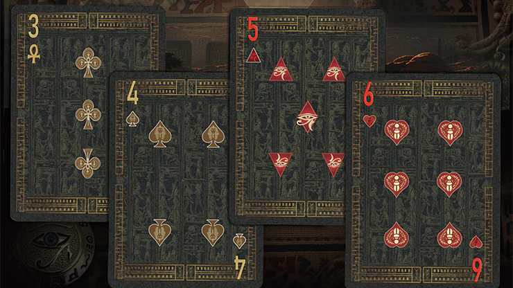 Egypt Mythology Black Edition Playing Cards - Green - Image 5