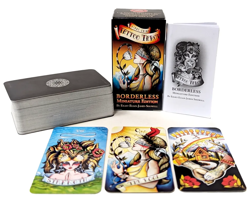 Eight Coins' Tattoo Tarot Borderless Miniature Edition - Image 2