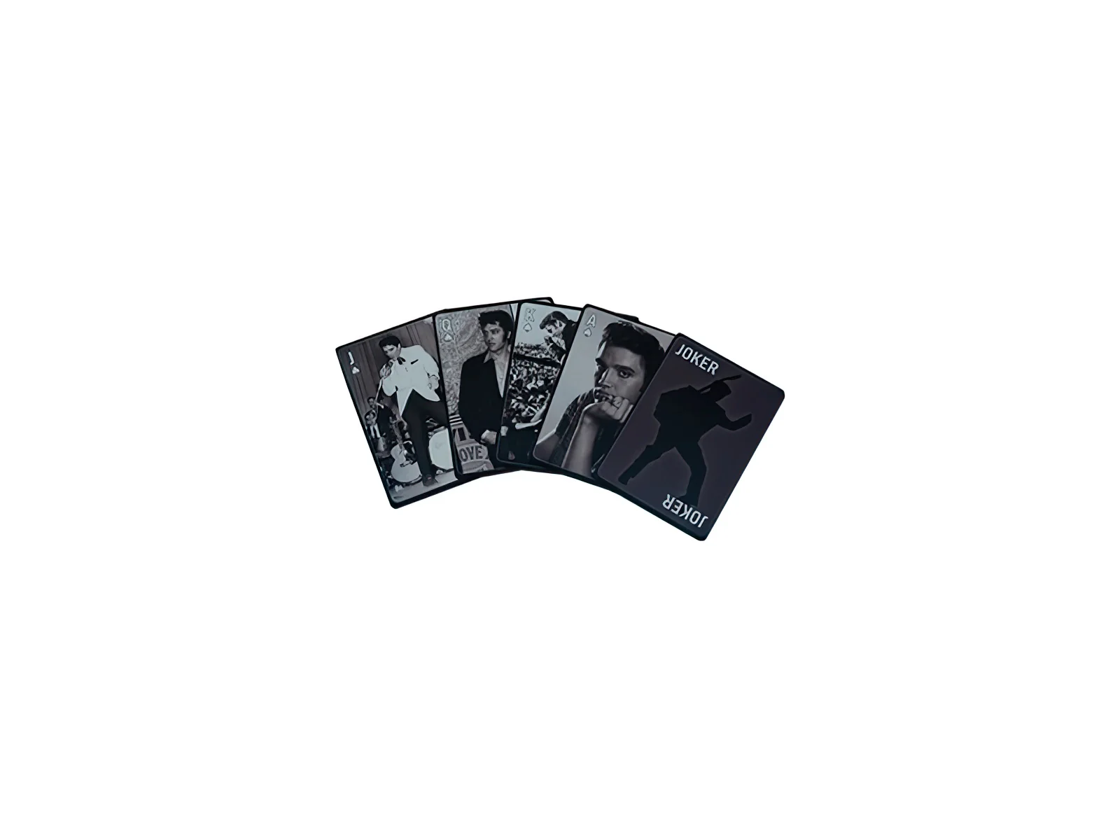 Elvis Presley Black and White Playing Cards by Aquarius - A Tribue to the King - Image 2