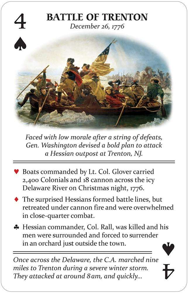 Famous Battles of the American Revolution Playing Cards USGS - Image 3