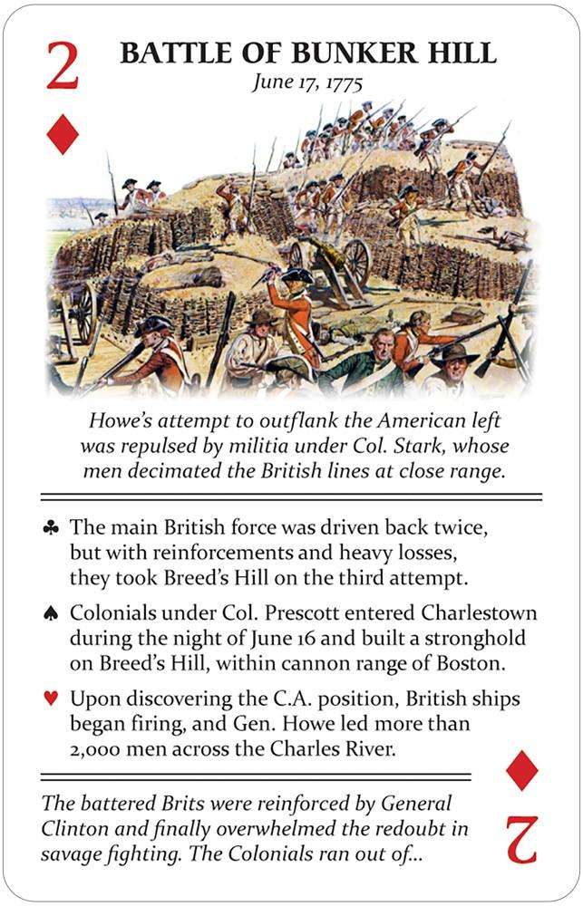 Famous Battles of the American Revolution Playing Cards USGS - Image 4
