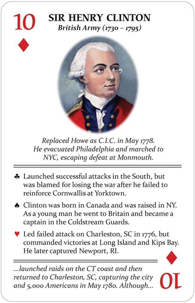 Famous Generals of the American Revolution Playing Cards USGS - Image 2