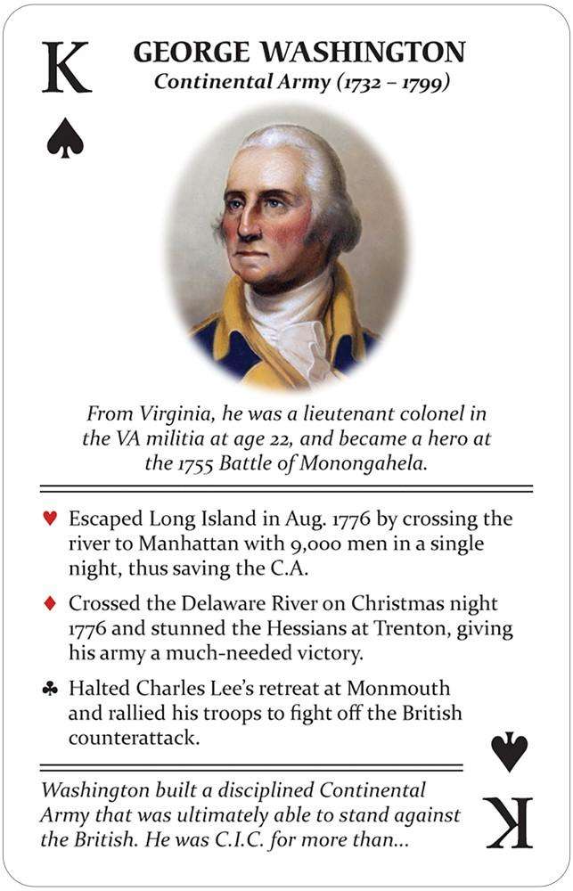 Famous Generals of the American Revolution Playing Cards USGS - Image 3