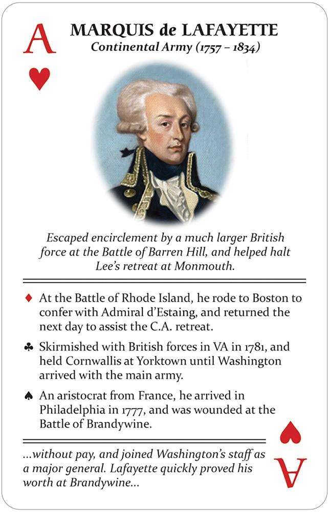 Famous Generals of the American Revolution Playing Cards USGS - Image 4