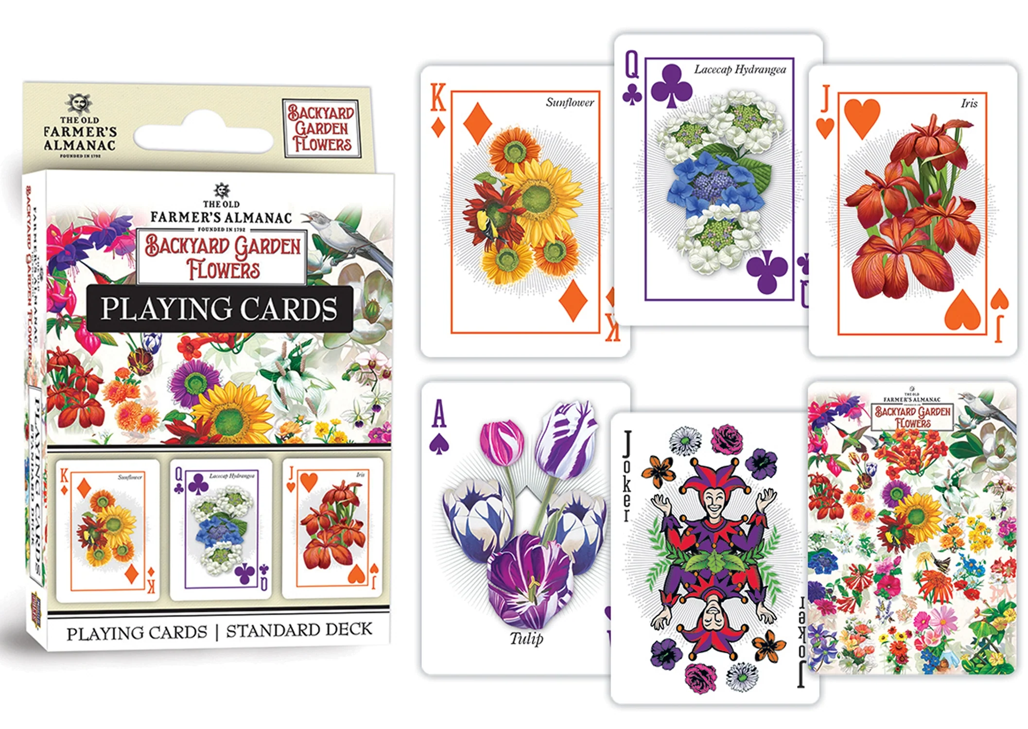 Farmer's Almanac - Backyard Garden Flowers Playing Cards by Masterpieces - Image 3