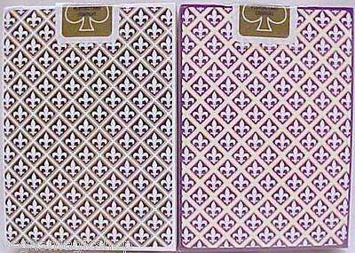 Fleur De Lis Purple & Black 2 Deck Set Bundle Playing Cards - Image 2
