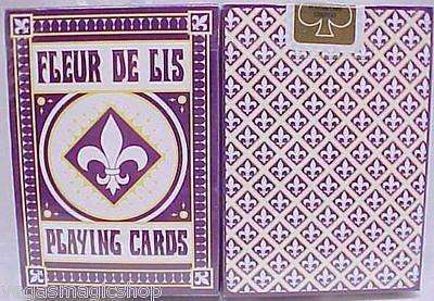 Fleur De Lis Purple & Black 2 Deck Set Bundle Playing Cards - Image 3